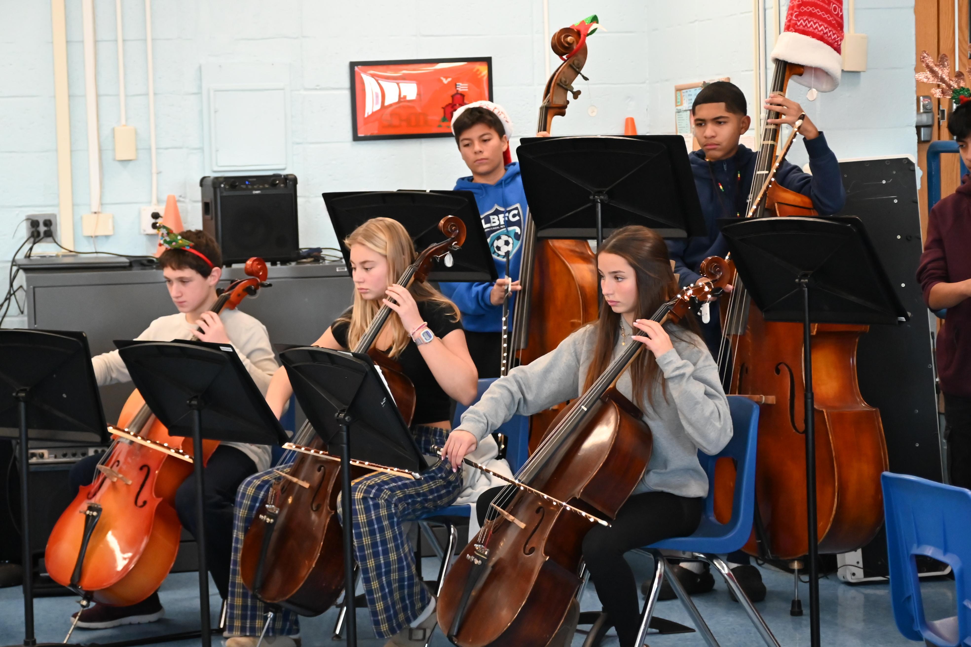 Island Park Students Playing Instruments