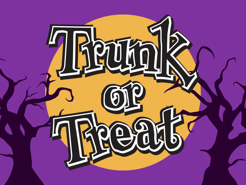 Trunk or Treat sign getting bigger and smaller