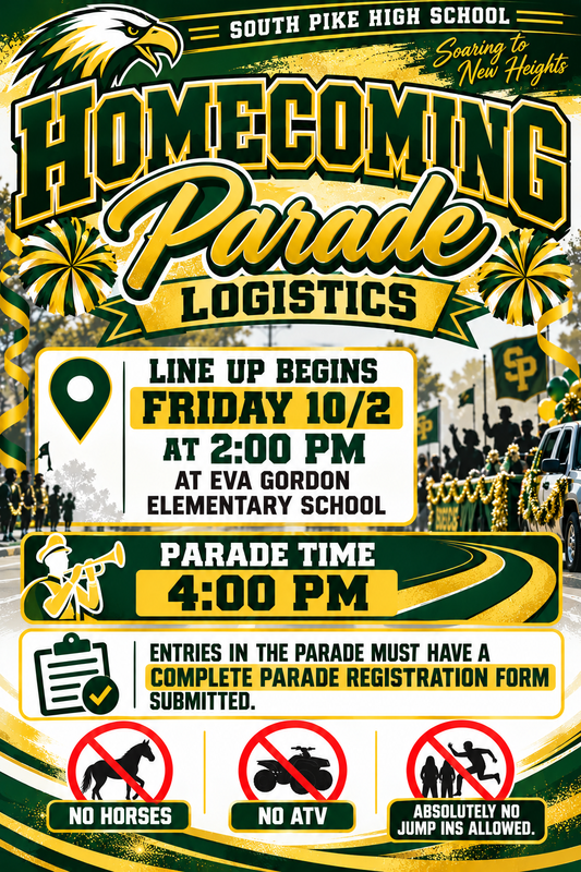 spsd sphs hoco26 parade october 2026