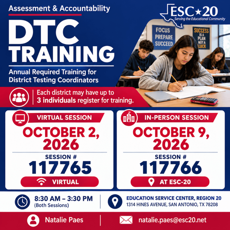 District Testing Coordinator (DTC) Annual Training