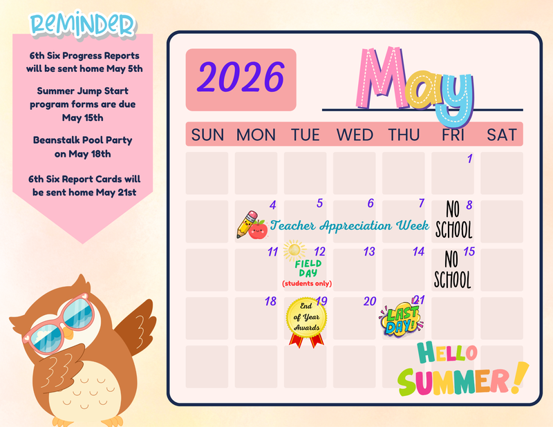 May 2026 Woolls Calendar