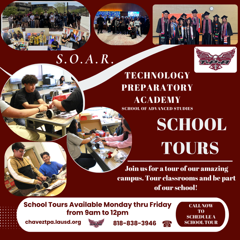 TPA School Tours - Call 818-838-3946 to Schedule Your School Tour Today!