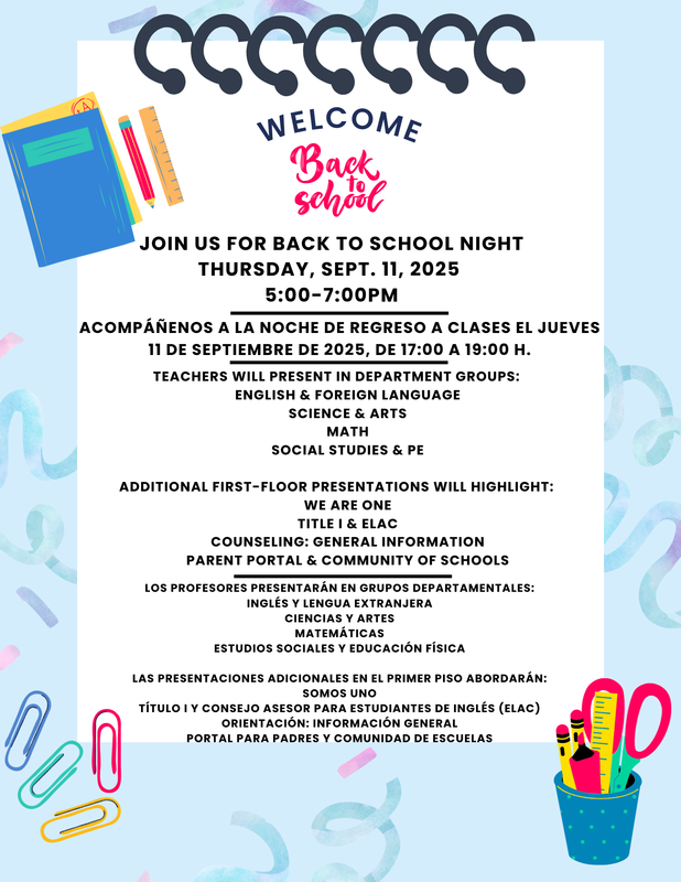 Back to School Night Fall 2024