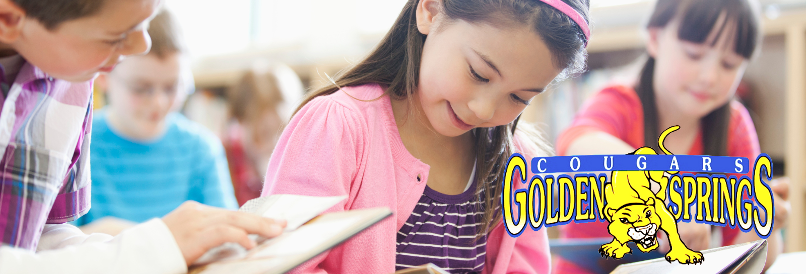Golden Springs Elementary shuffle banners for homepage