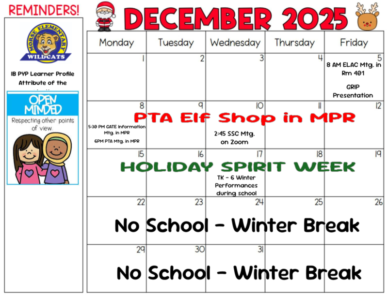 December 2025 Calendar