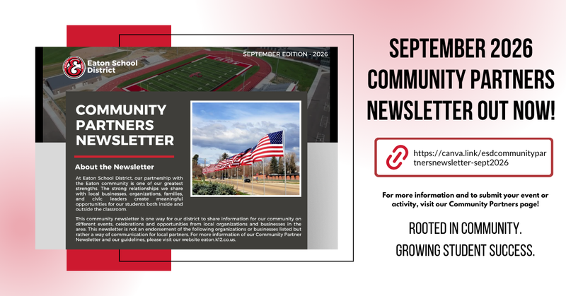 September 2026 Community Partners Newsletter!