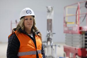 Principal visits school under construction