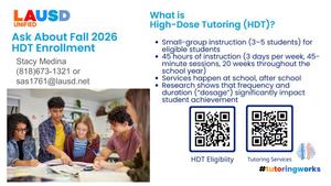 High Dose Tutoring English Flyer