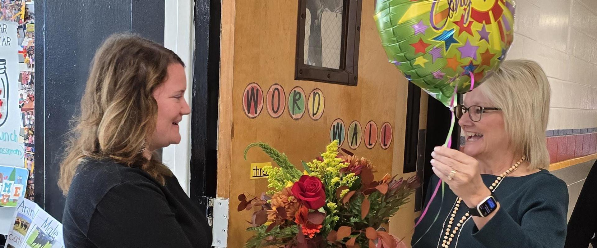 Congrats to Mrs. Hannah, District teacher of the year!