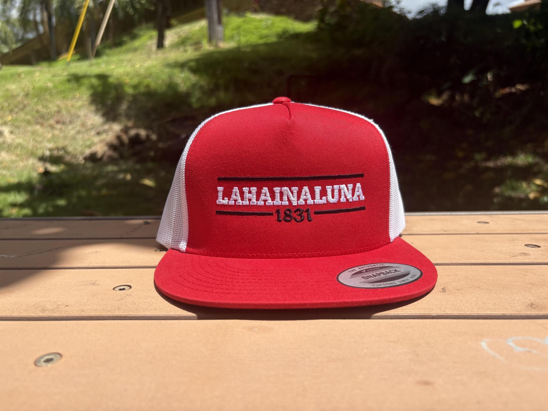 Lahaina Luna Red & White hat