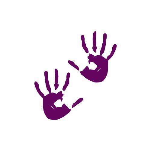 purple hands