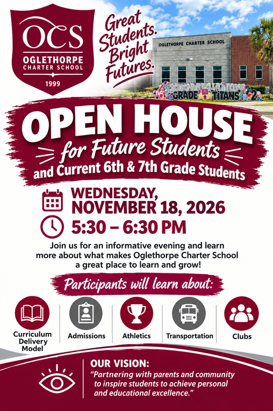 Open House Flyer for Future, 6th and 7th grade students