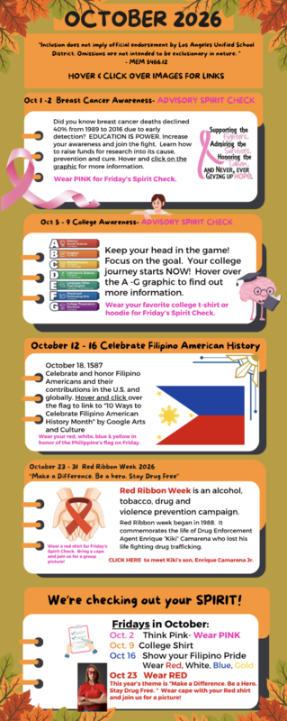 October Awareness and Celebration Days Featured Photo