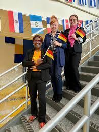 Leadership holding German Flag