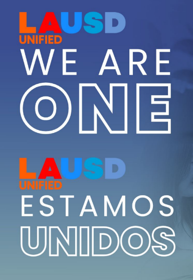 we are one on a blue background