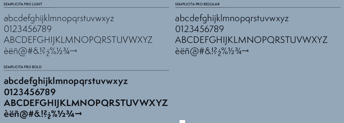 Example of Semplicita Pro text