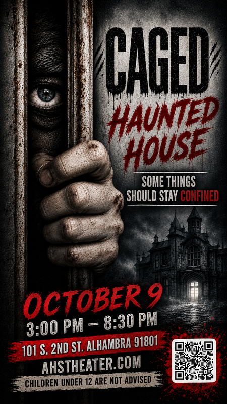 Caged Haunted House poster