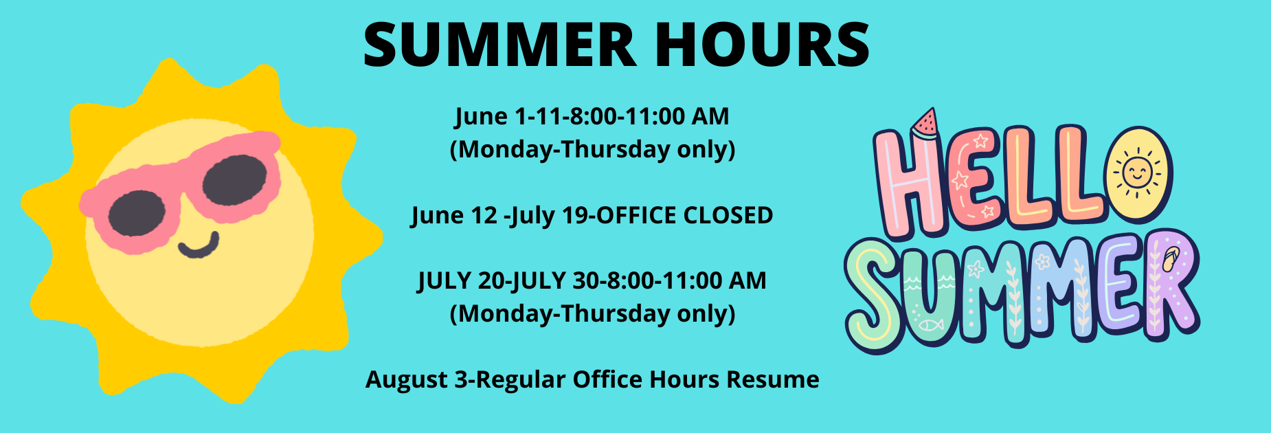 Summer Office Hours