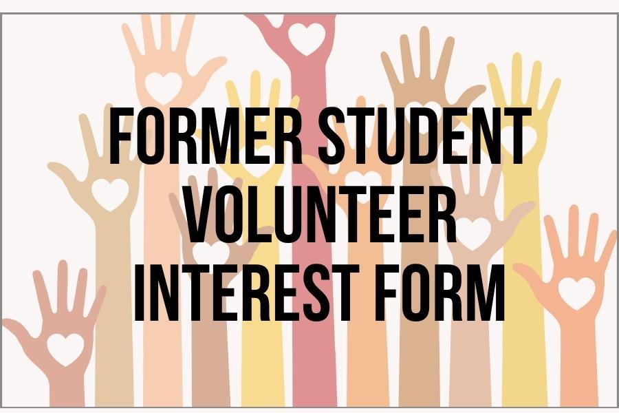 Image of helping hands for student volunteer interest.