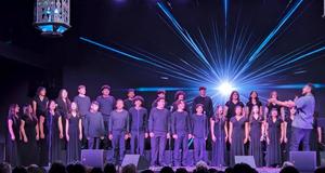 HS Choir performance picture at the Cathedral