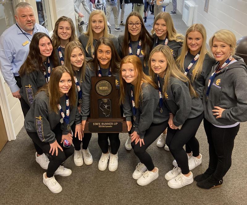 Girls' Gymnastics Finishes Season as 2020 IHSA State Runner Up Carmel