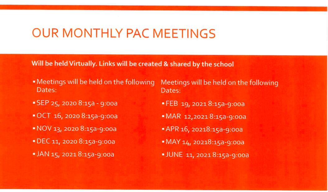 PAC Meetings