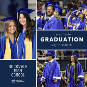 Rockvale High 2025 graduates in caps and gowns