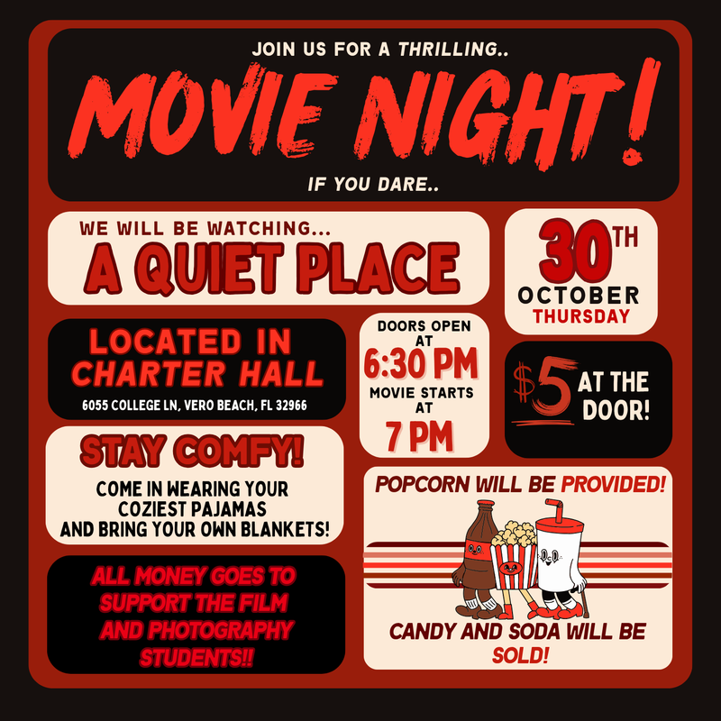 Movie Night Thursday 10/30- Support IRCHS Photo and Film