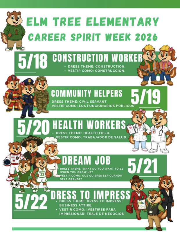 ENglish and Spanish FLyer Career Week
