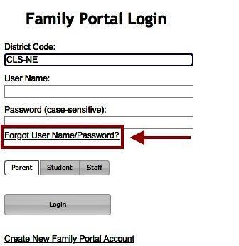 Forgot Pasword RenWeb