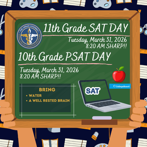 PSAT/SAT Day on March 31st