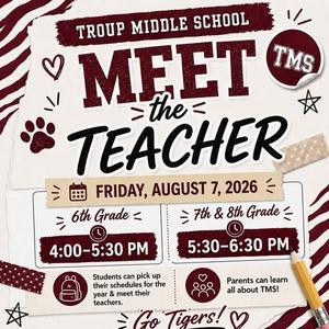TMS meet the teacher Thursday, August 6