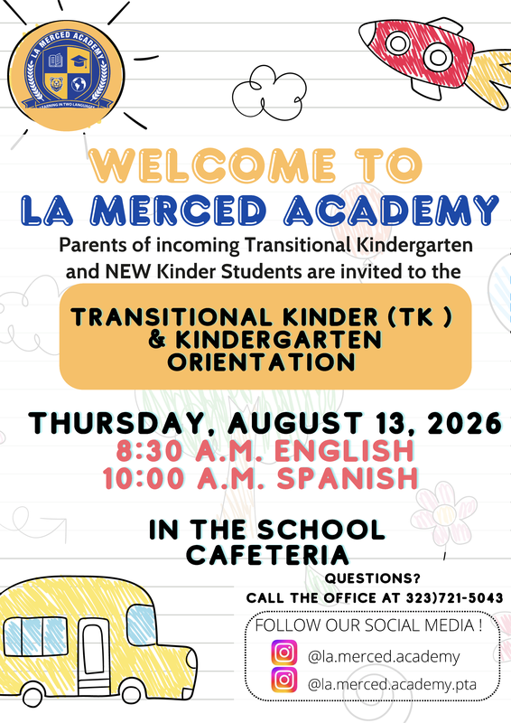 TK and Kinder Orientation Flyer