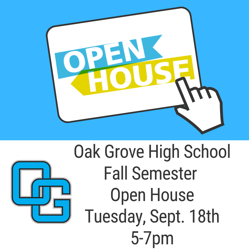 Fall Open House Sept 18 5-7pm