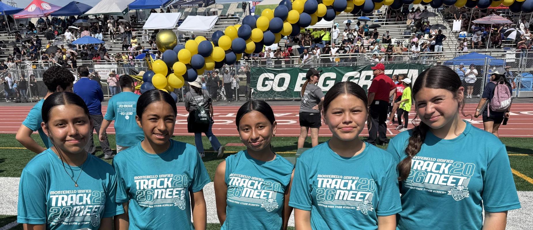 STUDENTS AT THE TRACK MEET