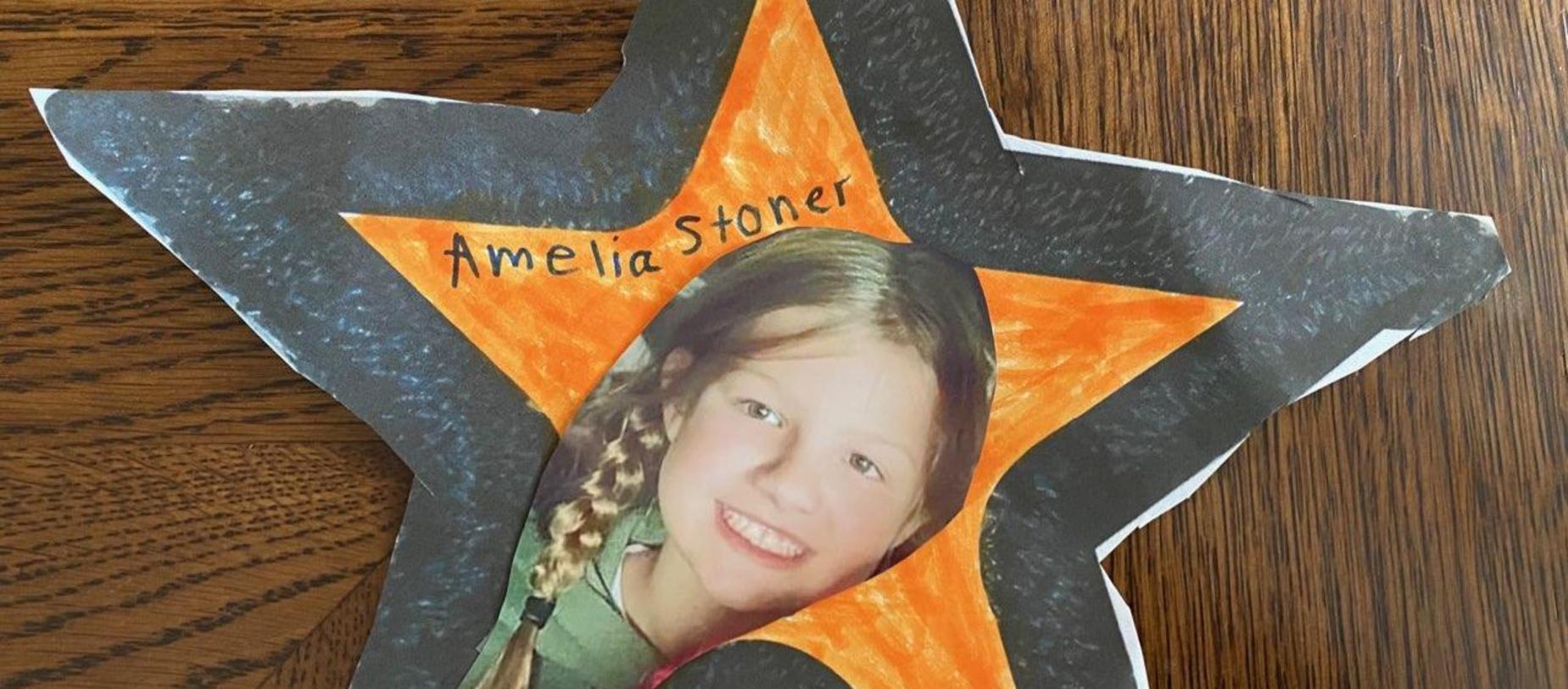 picture of girl on a star
