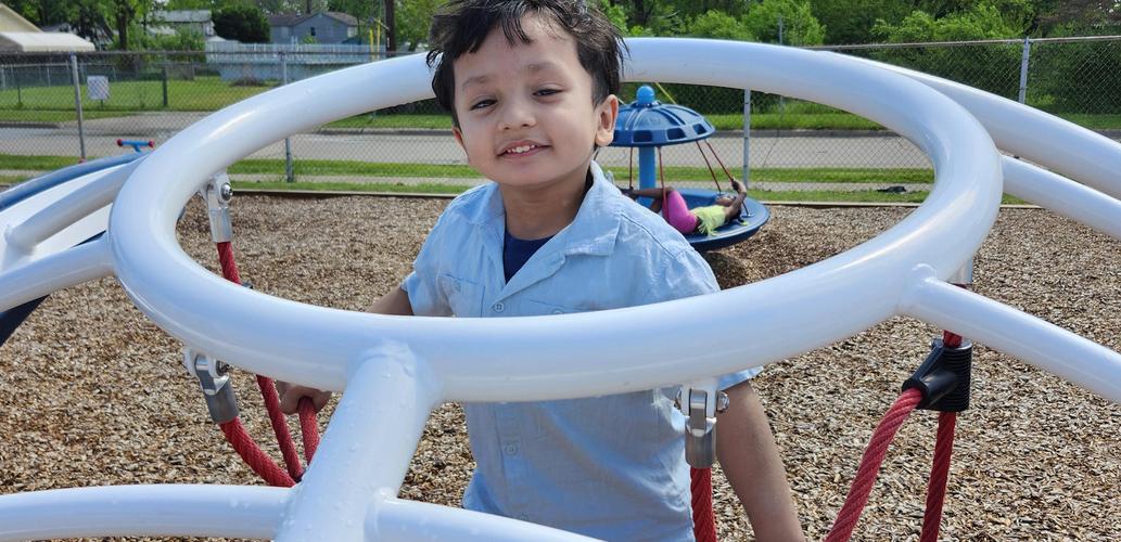 playground fun on the sunny day.
