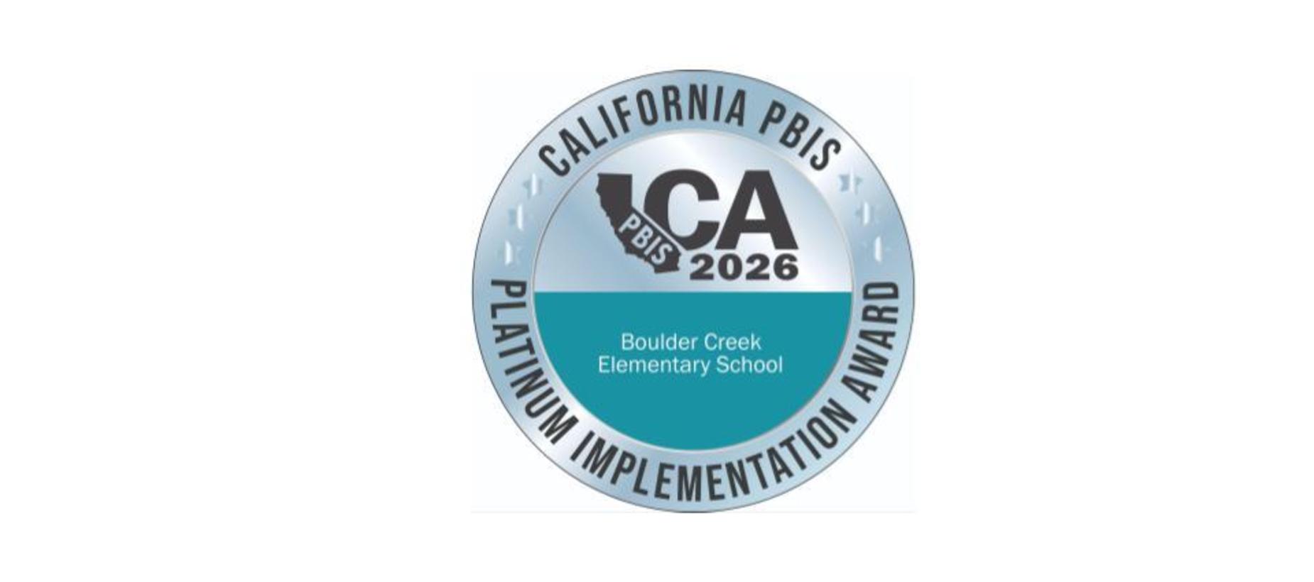 CALIFORNIA PBIS PLATINUM IMPLEMENTATION AWARD - 2026