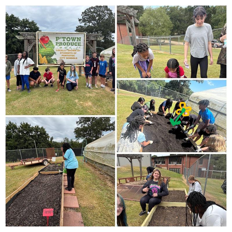 ag students planting crops