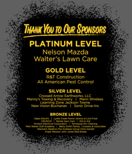 Thank you to our sponsors list