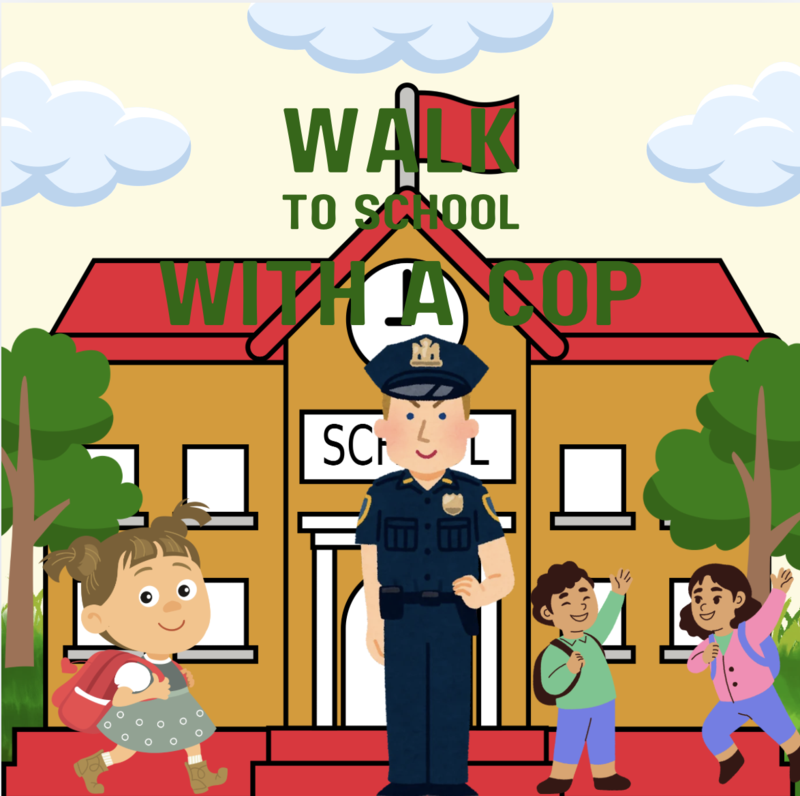 walk to school with a cop