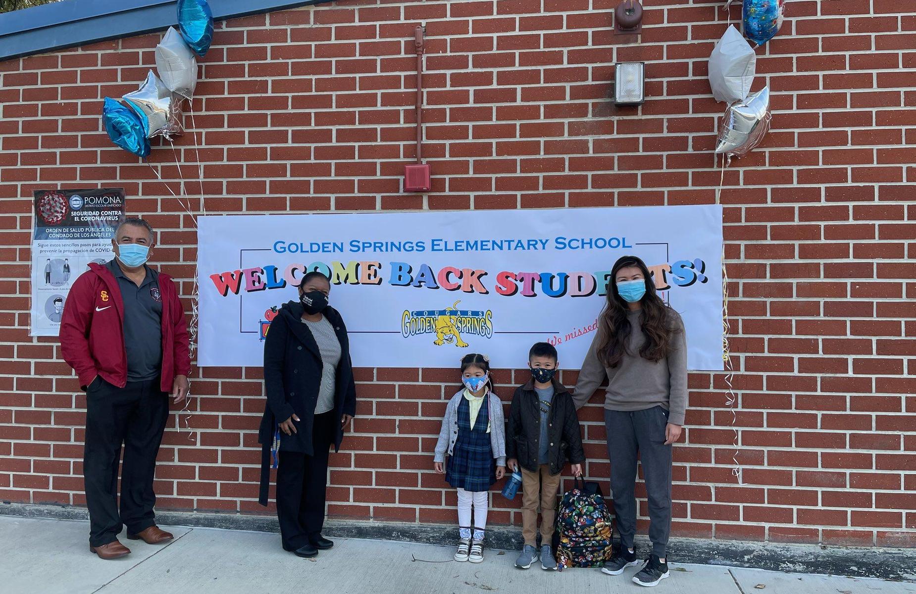Golden Springs Cougars are #backinschool , welcome back families! #proud2bepusd @goldenSprinPUSD #cityofdiamondbar