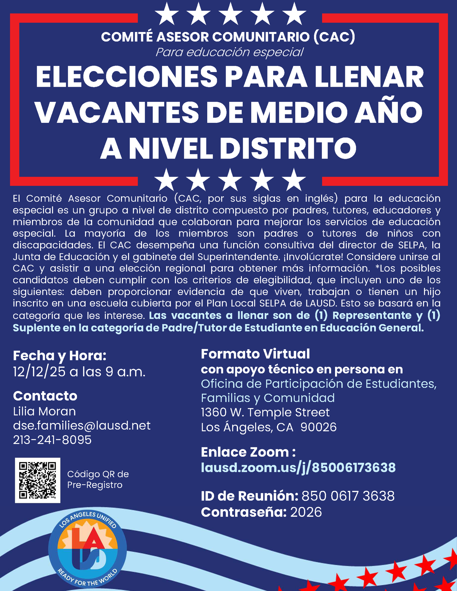 CAC Elections, spanish