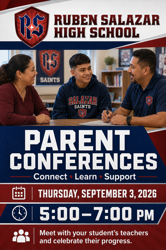 Salazar Saint poster for Parent conferences.