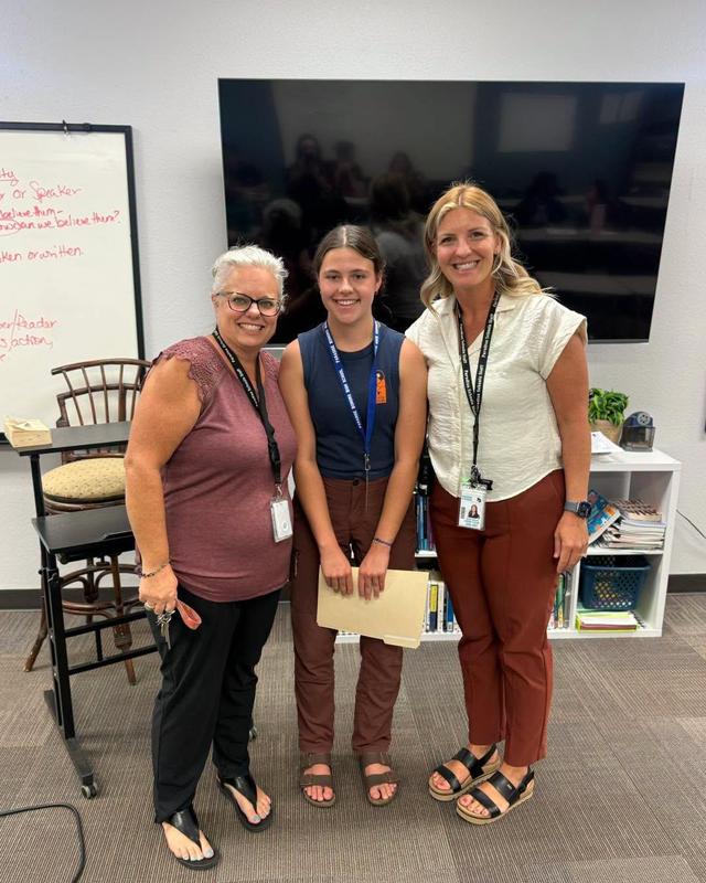 photo of staff and student