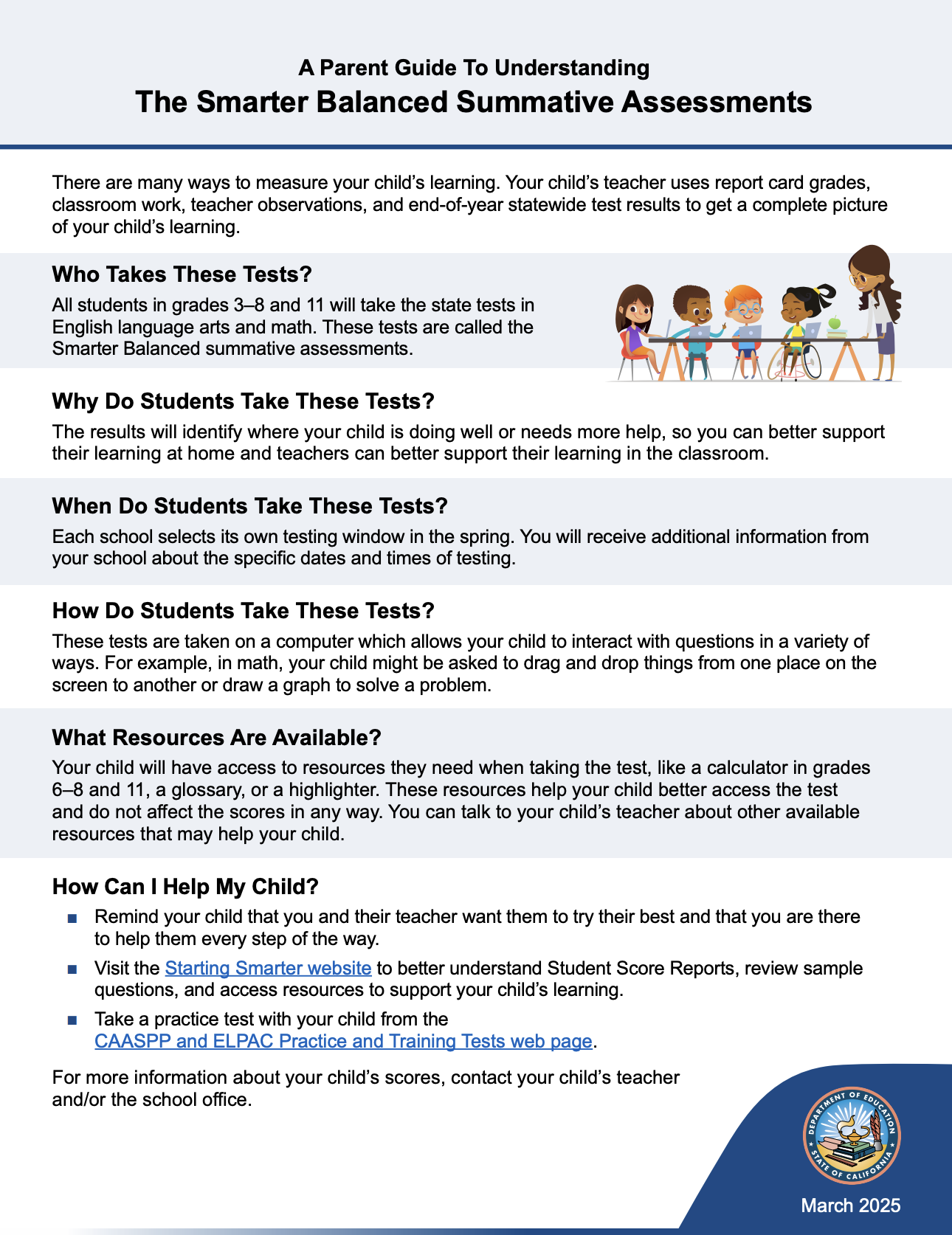 Smarter Balanced Assessments and CAASPP – Students – Dearborn ...