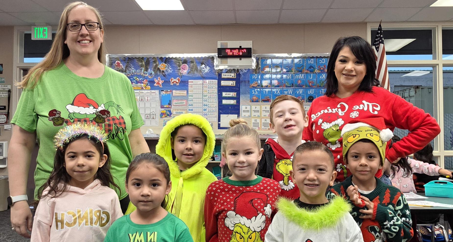 SUESD Teacher, Aide, and Students