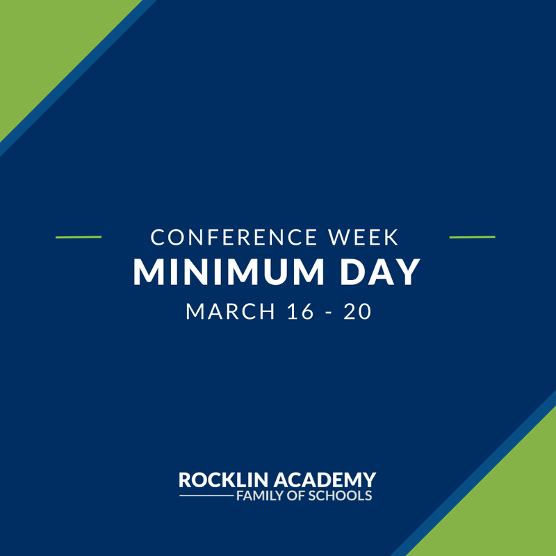 Minimum Day: conference week March 16-20th, 2026