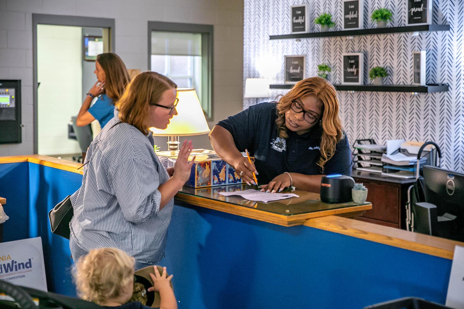 checking in at the SMS front office