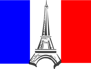 French flag with Eiffel Tower